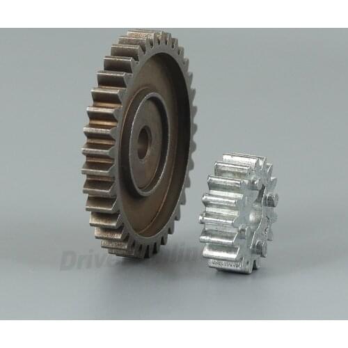 HSP 08033 Metal Pinion Gear Combot Set 35T & 17T for 1/10 4WD RC Model Car Monster Bigfoot Truck 94108 94188 Upgrade Parts