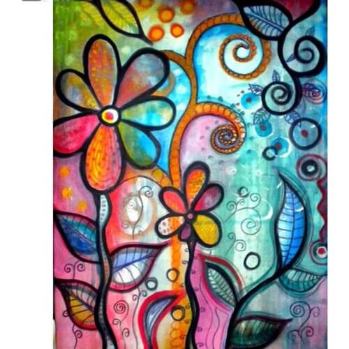 Full Square Round Diy Diamond Embroidery Colored flower 5D Diamond Painting Picture Rhinestone Mosaic Wedding DecorationsZP-3786