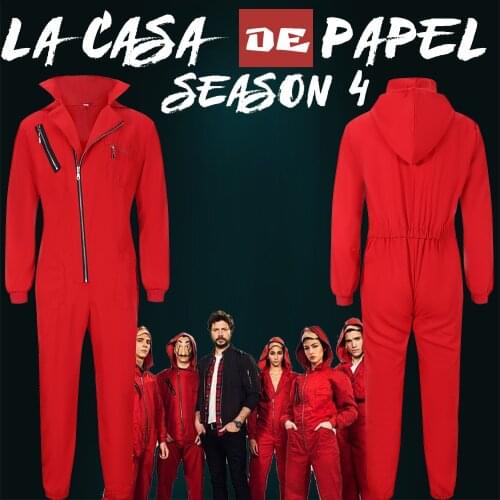 Jumpsuit Money Heist Dali Mask Costume La Casa De Papel Halloween Party Cosplay Paper House Salvador for Men Women Adult Unisex