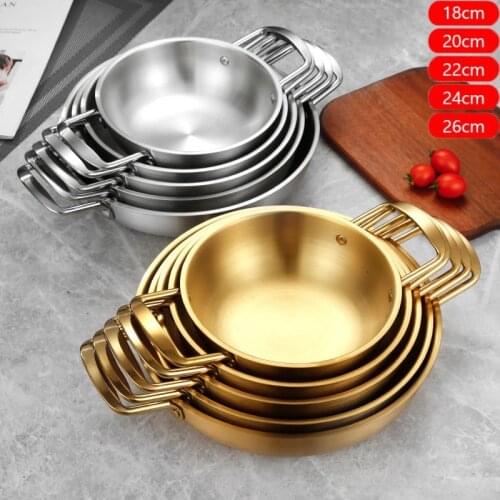 Korean Stainless Steel Ramen Pot Seafood Pot Golden Crayfish Stove Dry Pot Mini Pot Portable Pot Cooking Tool Kitchen Cookware
