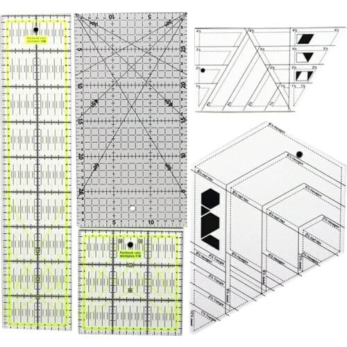 1 pcs Rulers Transparent Acrylic Material Patchwork Ruler School Student Office Stationery Gifts Quilting Quilting Ruler Tool