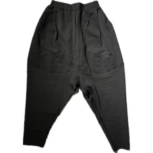 Owen Seak Men Casual Cross Pants High Street Wear Cargo Mens Clothing Pencil Sweatpants Spring Harem Black Pants