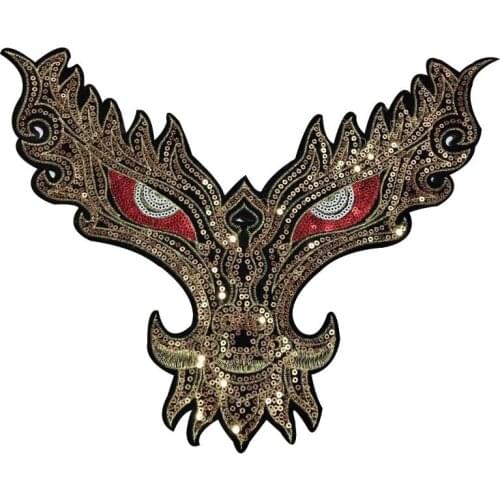 Embroidery Dragon Head Patches For Clothing Sew On Sticker Patches Sewing Accessories Clothes Jeans Decoration Punk Bike Style