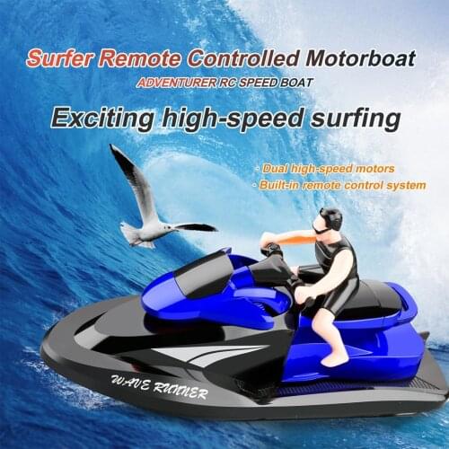 New Gaming 2.4G Wireless Remote Control Motorboat Water Fast Speedboat Airship RC Boat Waterproof Electric Childrens Toy Boat