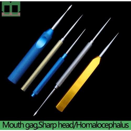 Mouth gag stainless steel titanium alloy Sharp head homalocephalus 15/18.5cm Cosmetic and plastic surgery instrument