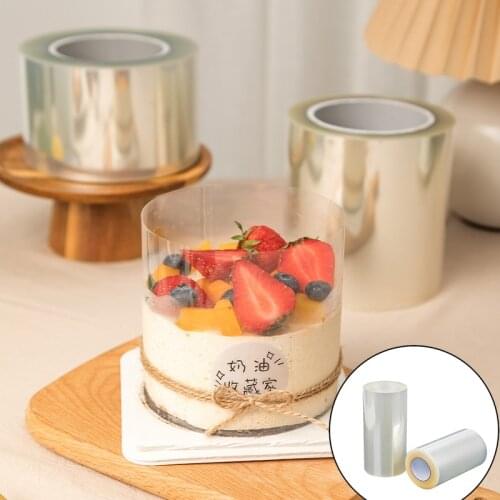1 Roll Cake Mousse Surround Film Baking Transparent Acetate Film Kitchen Chocolate Cake Collar Dessert Decorating Accessories