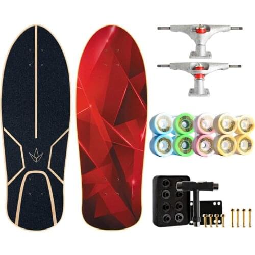 Skateboard 29"X9.8", 7-Layer Maple Skateboard Womens Mini Skateboard Free Pedal Brush Street Skateboard Gift for Beginners