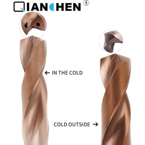 External Cooling Internal Cooling Outlet Drill Tungsten Steel Solid 8.5mm-10.3mm Carbide Outlet Triple Diameter 5D Bit 1 Pieces