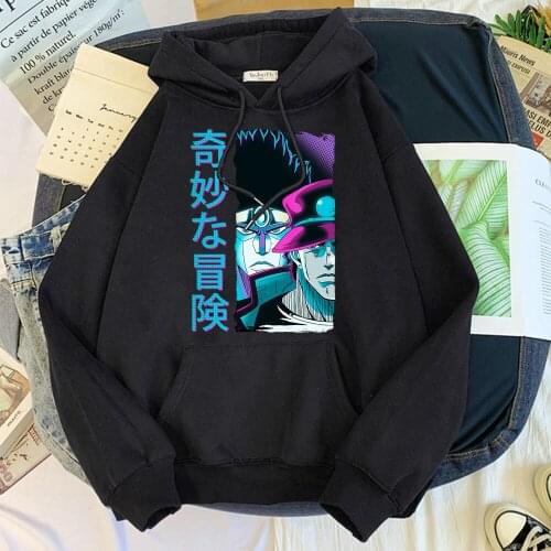 Hoodiesjapanese Cartoon Street Fashion JojoS Bizarre Adventure Clothes Sportswear Man Trend Street Hooded Autumn Mens Hoodies