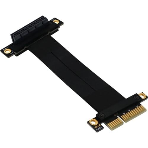 PCI-E to PCI Express Extension Cable PCI-E 3.0 4X to 4X 270 Degree Reverse Slot Extension Cable for 1U 2U Chassis 20cm