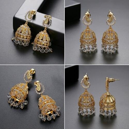 Retro Indian Ethnic Egypt Gypsy Jhumka Jhumki Drop Earrings Palace Bell Hollow Round Earring For Women Fashion Jewelry Gift New