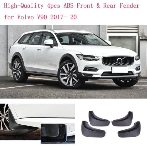High-Quality 4pcs ABS Front & Rear Fender for Volvo V90 2017- 20 Car Mud Flaps Splash Guard Mudguard Mudflaps Accessories