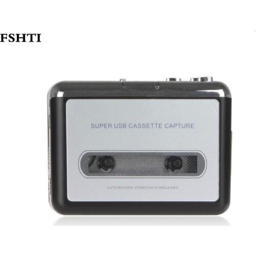 Top Quality USB2.0 Portable Tape to PC Super Cassette To MP3 Audio Music CD Digital Player Converter Capture Recorder +Headphone
