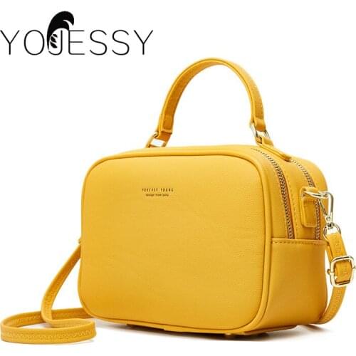 YOJESSY Vintage Crossbody PU Leather Cell Phone Shoulder Bag Messenger Bags Fashion Daily Use For Women Wallet HandBags