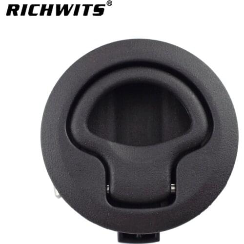50mm Marine Deck Lock Hasp Black 2inch Round Flush Pull Lift Slam Latch Hardware Without Key Kit For Boat RV Yacht Accessories