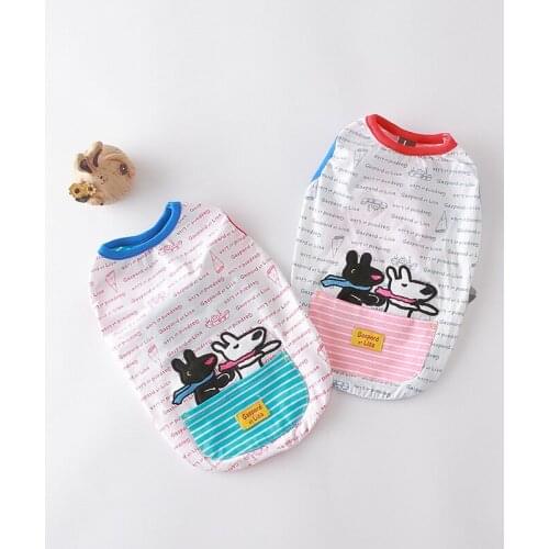 Pets Dog Vests Puppy Dogs and Small Medium Cats Dogs Clothes Cartoon Printing Vest Spring Summer Fashion Dogs Pets Clothing