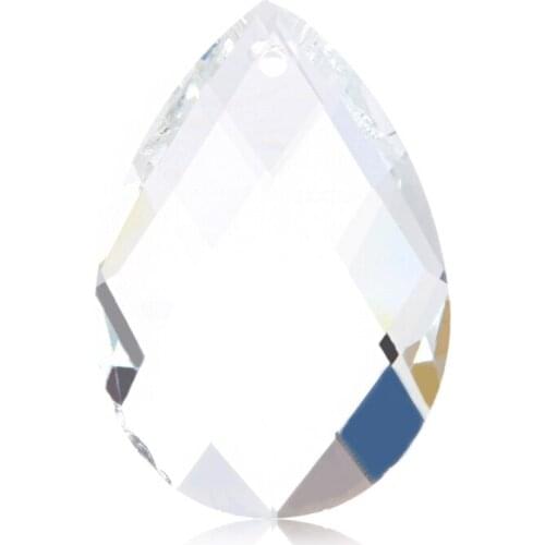 1pc Grid Clear Chandelier Glass Lamp Prisms Parts Hanging Drops Pendants 38mm L4MB