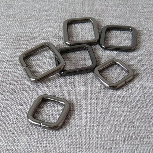 10pcs 15mm 20mm 25mm webbing square metal belt ribbon buckle handbag strap clasp dog leash rope garment DIY hardware accessory