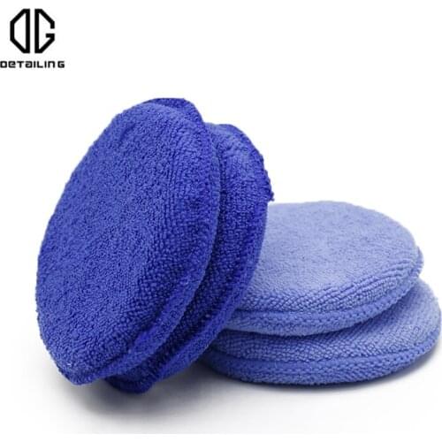 DETAILING 10pcs/Pack 12*2 cm Car Detailing Microfiber Wax Pad Applicator Polishing Sponge Pad