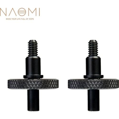 NAOMI 2pcs Adjustable Double Bass Bridge Screw Black Wheels Good Replacement For 4/4 Double Bass Maple Bridge