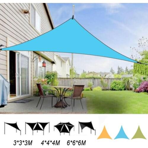 3M/4M/6M Waterproof Sun Shelter Triangle Sun Shade Awning Parasol Shade Sail Outdoor Camp Garden Patio Pool Combination Canopy