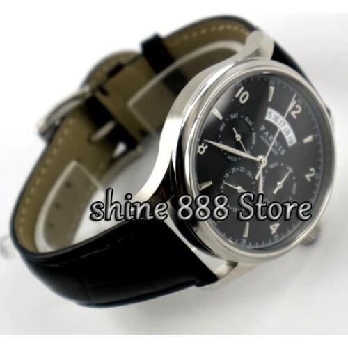 42mm parnis black dial Sapphire Glass 26 jewels miyota 9120 Automatic mens Watch