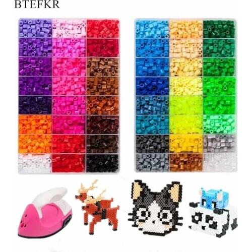 4600pcs Hama Beads Educational Toys for Children Brinquedos 5mm Perler Beads for Children Iron Template Clip 3D Puzzle Diy Toys