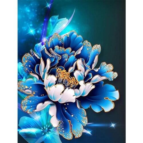 5D Diamond Painting Flower Cross Stitch Kit Full Drill Diamond Embroidery Mosaic Art Picture of Rhinestones Home Decoration Gift