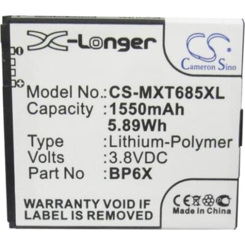 Cameron sino 1550mah battery for MOTOROLA MotoSmart Plus Pro Pro Plus Pro+ XT615 XT685 HP6X SNN5891A Mobile, SmartPhone Battery