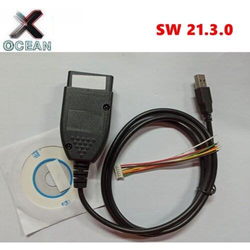 2021 NEW V2 16PIN Diagnostic Cable V21.3 21.3.0 USB Interface with ATMEGA162 & FTDI chip V2 HW V19.6.1 SW V21.3.0 multi-language