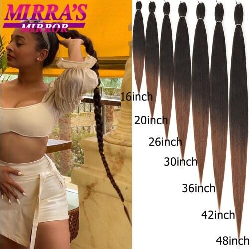 Synthetic Easy Braiding Hair Pre Stretched Ombre Crochet Braids Hair Extension Long Yaki Straight Jumbo Braid 16/30/36/42/48inch