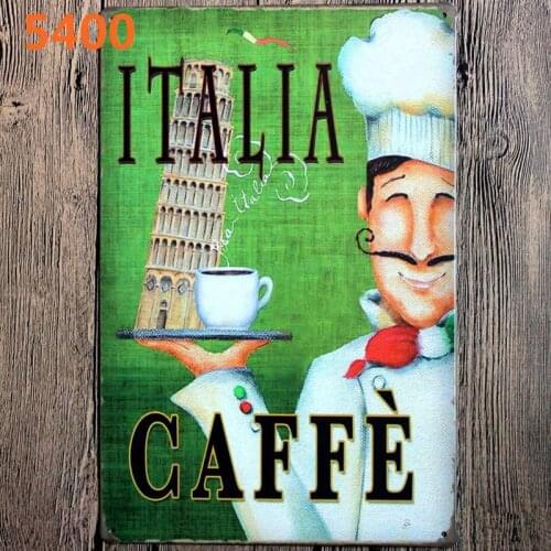 Coffee Sign Plaque Metal Vintage Tin Signs Wall Pub Home Art Party Restaurant Decoration Cuadros DU-5400