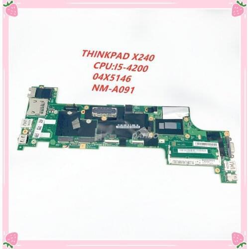 Lenovo Thinkpad X240 notebook motherboard CPU i5 4200U 100% test work FRU 04X5170 04X5146 04X5147 04X5158 5159