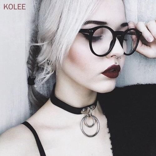 Fashion Black Round Glasses Clear Frame Women Spectacle Myopia Glasses Men Eyeglasses Frame Nerd Optical Frames Accessories