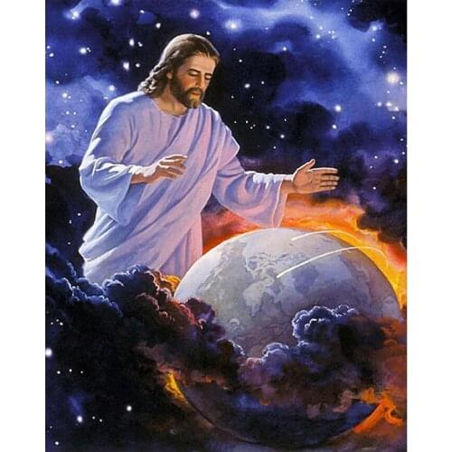 CHENISTORY Diy Diamond Mosaic Full Drill Square Religion Icon 5D Diamond Painting Jesus Rhinestone Embroidery Hobbies for Adults