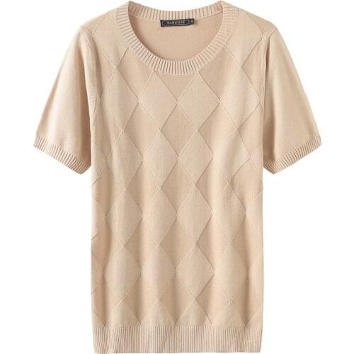 New Arrival Fashion Summer Thin Ice Silk Short Sleeve Men Knitted Sweater O-neck Casual Men T Shirt Size S M L XL 2XL 3XL