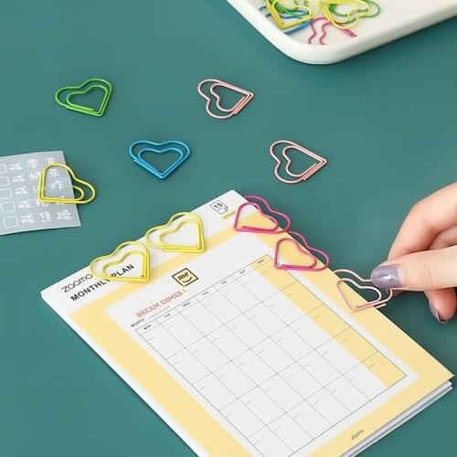 TUTU 30PCS/LOT candy colors Paper Clips Pin Metal Clip Bookmarks Storage Office Accessories Cute Bow Paper clips H0011