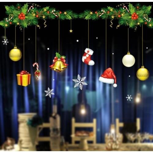 Christmas Snowflake Window Sticker Christmas Wall Stickers Room Wall Decals Christmas Decorations For Home New Year Decoration