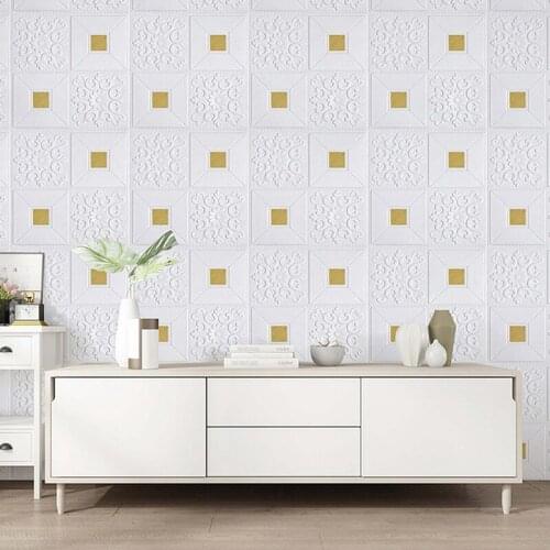 3D Self-adhesive Wall Paper Sticker Decoration Waterproof for Bedroom Background Living Rooms Back Glue Home Wall Stickers Tool
