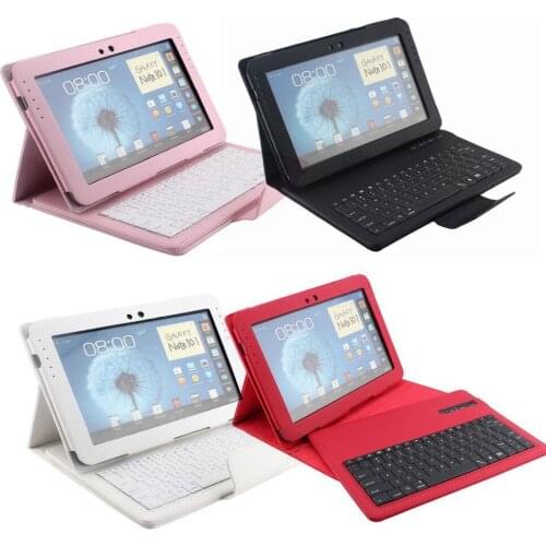 Removable Bluetooth Keyboard With Tablet Case For Samsung Galaxy Note 10.1 N8000 N8010 N8013 2 in1 PU Leather Stand Cover Shell