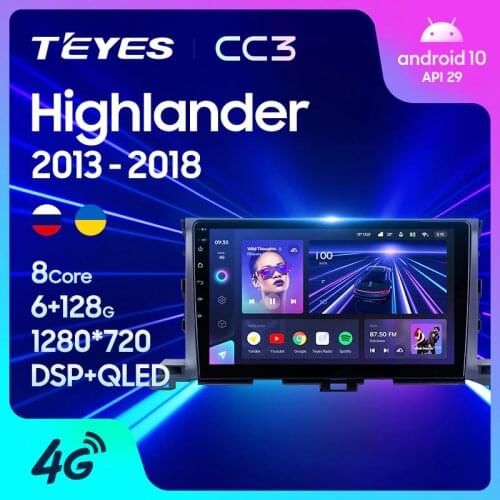 TEYES CC3 For Toyota Highlander 3 XU50 2013 - 2018 Car Radio Multimedia Video Player Navigation stereo No 2din 2 din DVD