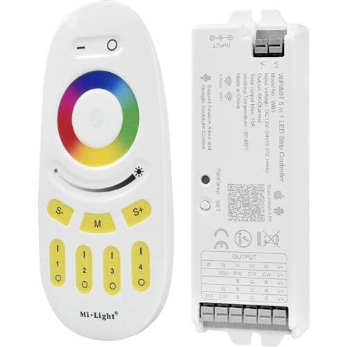 Tuya App WiFi RGBW LED Controller WiFi LED Strip Controller;DC12-24V ;4CH*6A output Android Phone APP WLAN Router Control