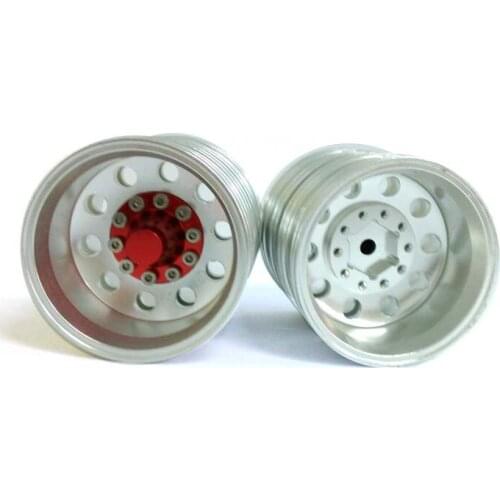 1/14 Tractor Model Double Red Rear Wheel Hub B for RC DIY TMY Truck Car TH01401-SMT2