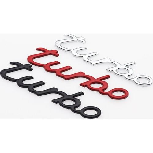 1pcs 3D turbo metal Fender Tail Car logo side badge Creative decoration rear bumper trunk emblem sticker Accessories For Porsche