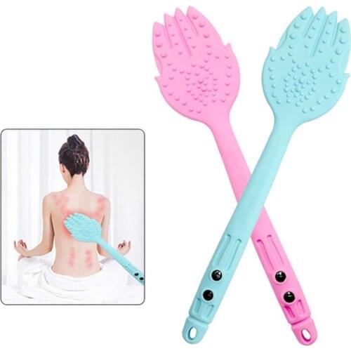 1Pc Palm Shaped Body Neck Massager Manual Guasha Massage Hammer Pat Stick Magnetic Beads Meridian Acupoint Massage Relaxation