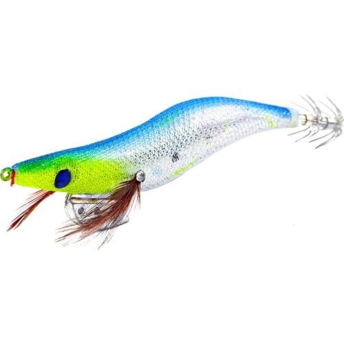 1PC Squid Fishing Luminous Lure 7.5-21.7g Umbrella Hook Bait 10 Colors Shrimp Design 8-13.4cm High Quality