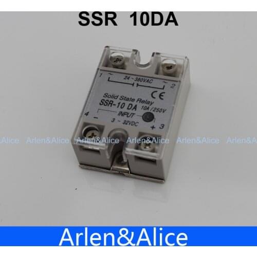 10DA SSR input 3-32V DC load 24-380V AC single phase AC solid state relay