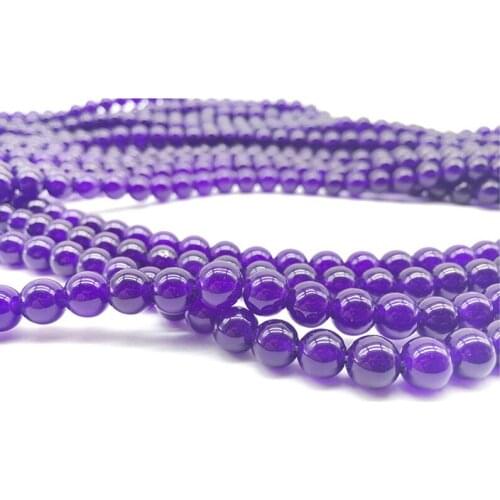 1strand/lot 4 6 8 10 12 mm Purple Quartz Crystal Stone Round Beads Loose Spacer Bead For Jewelry Making DIY Necklace Bracelet