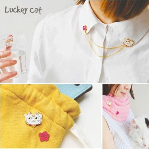 2020 Cute Cartoon Cat Flower Brooch Ladies Clothes Badge Icon Backpack Pin Badge Gift For Kids