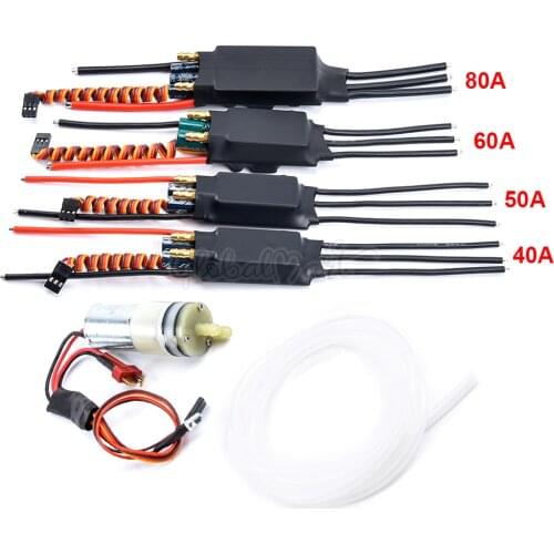 40A / 50A / 60A /80A Bidirectional Water-cooled Brushless ESC / Water Pump for Remote control ship pneumatic underwater propelle